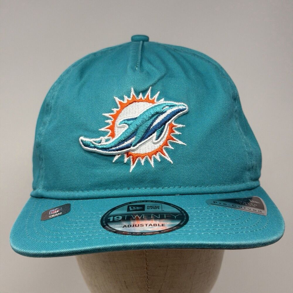 Miami Dolphins New Era 19TWENTY Adjustable Hat Teal NFL Rope Cap 60762464 NEW